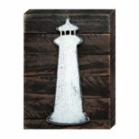 Designocracy 98526-08 Lighthouse Vintage Nautical Art on Board Wall Decor