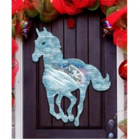 G.DeBrekht 8198155H Running Pony Scenic Wooden Decorative Door Hanger