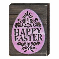 Designocracy 98714-08 Happy Easter Egg Art on Board Wall Decor