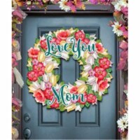 G.DeBrekht 8185303H Love You Mama Flowers Wreath Door Hanger