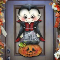G.DeBrekht 8457401H Jamie Mills-Price Halloween Dracula Decorations & Wall Sign for Home