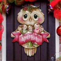 G.DeBrekht 8457509H Jamie Mills-Price Christmas Owl You Need is Love Wooden Decorative Door H