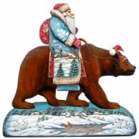 G.DeBrekht 8151128H Santa on Grizzly Bear Christmas Door Hanger