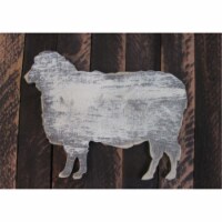 Designocracy 98149-08 Vintage Sheep Whimsical Art on Board Wall Decor