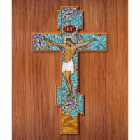 G.DeBrekht 88158-32 Gold Plated Jesus on Cross Wall Art