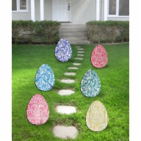 G.DeBrekht 8198712-2M-S6 Easter Eggs Free Standing Hanging Garden Decor - Set of 6