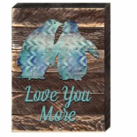 Designocracy 98743-18 Love You More Penguins Art on Board Wall Decor