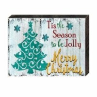 Designocracy 98804-12 Tis the Season Quote Holiday Art on Board Wall Decor