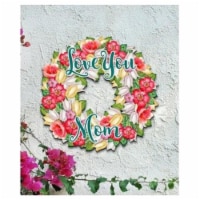 G.DeBrekht 8185303-2H Summer Flowers Wreath Wooden Decorative Door Hanger