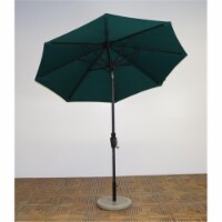 7.5 x 8 ft. Rib Premium Market Umbrella - Licorice Frame, Forest Green Canopy
