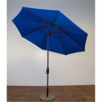 9 x 8 ft. Rib Premium Market Umbrella - Durango Frame, Pacific Blue Canopy