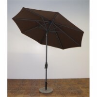 9 x 8 ft. Rib Premium Market Umbrella - Durango Frame, Kona Brown Canopy
