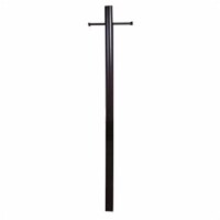 Smooth Aluminum Direct Burial Post with Ladder Rest, Hand Rubbed Bronze - 7 ft.