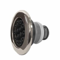 7 in. Face Jumbo Jet 8-Scallop Jet Internal - Charcoal with Stainless Escutcheon