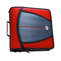 Mighty Zip Tab O-Ring Binder with Tabs - Red&#44; 3 in.