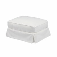 Americana Slipcovered Ottoman  Peyton Pearl