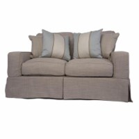 Sunset Trading Americana Slipcovered Loveseat in Linen