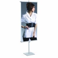 GripGraphic Banner Stands 24 in. Gripgraphic Stand Doublesided- Silver