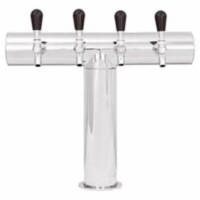 Draft Tower - Stainless Steel - No Flange - Glycol Cooled - 3 Faucets (15 7-8 in. Wide)
