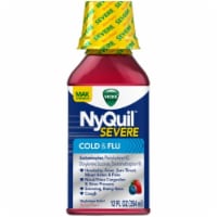 Vicks NyQuil Severe Cold & Flu Relief Liquid (Pack of 12)