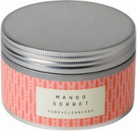 Pure Clean Soy Mango Sorbet 3-Wick Candle Tin - Orange - 14.6 Ounce Perspective: Main
