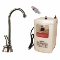 Westbrass D262HFP-07 Docalorah 2-Handle Hot Water Dispenser Faucet with Tank in Satin Nickel