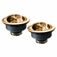 Westbrass D2135-11 Two Wing Nut Style Large Kitchen Basket Strainer in Antique Copper