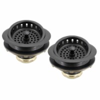 Westbrass D2145-12 Two Post Style Large Kitchen Basket Strainers in Oil Rubbed Bronze