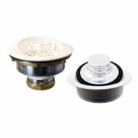 Westbrass D2155-50 Wing Nut Style Large Kitchen Basket Strainer with InSinkErator Style Dispo