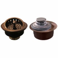 Westbrass D2165-11 Post Style Large Kitchen Basket Strainer with InSinkErator Style Disposal