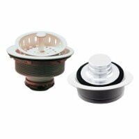 Westbrass D2165-50 Post Style Large Kitchen Basket Strainer with InSinkErator Style Disposal