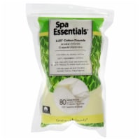 Spa Essentials Cotton Rounds  2.25 Cotton Pads 80 Count