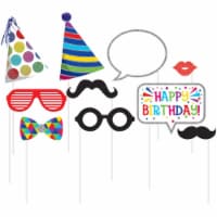 Photo Booth Props for Birthday - 10 per Pack