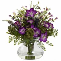 Large Mixed Morning Glory With Vase