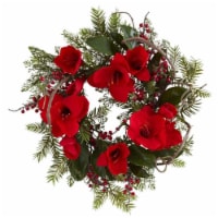 24&rdquo; Amaryllis Wreath