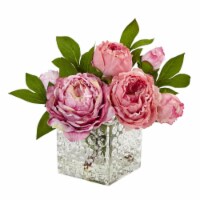 Peony in Glass Vase