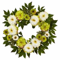 24 in. Peony Mum Wreath