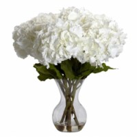 Large Hydrangea with Vase Silk Flower Arrangement