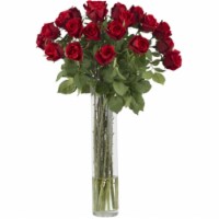 Rosebud with Cylinder Silk Flower Arrangement