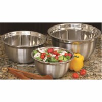 Stainless Steel Mixing Bowl Set, Silver - 3 Piece