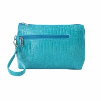 French 75-Daily Essentials Cosmetics Bags with Removable Wristlet&#44; Blue