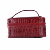 Lemondrop-Chic & Classy Insulated Cosmetics Bag For The Minimalist Cosmoqueens&#44; Red Croc