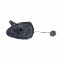 Pompom Kitty Mouse Plush Catnip Cat Toy, Black - One Size