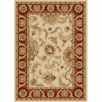 1621-1742-IVORY-BRIC Como Rectangular Ivory & Brick Transitional Italy Area Rug, 7 ft. 9 in.