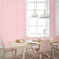 Snake Skin Peel & Stick Wallpaper, White & Pink
