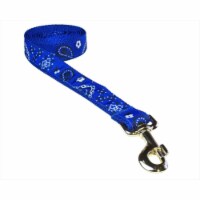 4 ft. Bandana Dog Leash, Blue - Small