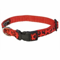 Leopard Dog Collar, Orange - Extra Small