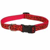 Leopard Dog Collar, Orange - Large