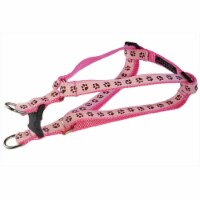 PUPPY PAWS-LT. PINK-CHOC.3-H Puppy Paws Dog Harness, Pink & Brown - Medium
