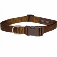 Nylon Webbing Dog Collar, Brown - Small